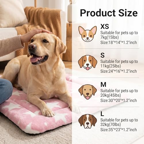 Cat & Dog Bed Mat - Reversible Dog Crate Bed Mats, Soft & Breathable Kennel Pad, Durable Crate Bed for Extra Small Dogs & Cats - Image 4