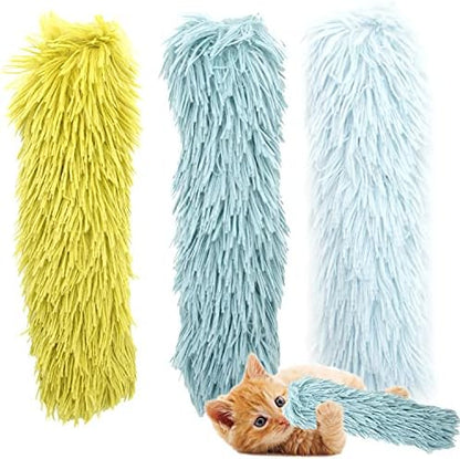 Youngever 3 Pack Cat Kicker Toys, Interactive Kitty Kick Stick for Cats, Puppies, and Kittens (Plush Fabric) by Youngever