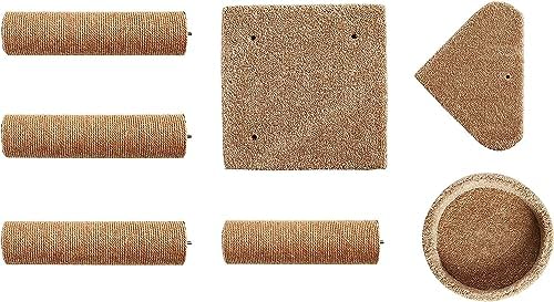 Amazon Basics Cat Tree - Multi-Level Climbing Activity Tower with Jute Rope Scratching Posts for Indoor Cats & Kittens, Medium (31.5"H), Beige - Image 6