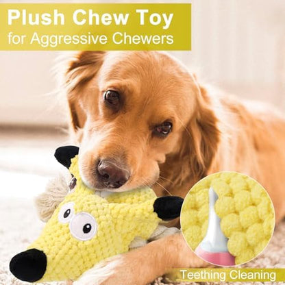 Letsmeet Squeaky Plush Dog Toys - Rope-Designed Interactive Dog Chew Toy for Large Dogs, Puppy Toys for Tug of War, Durable Pet Toys for Dogs - Image 3