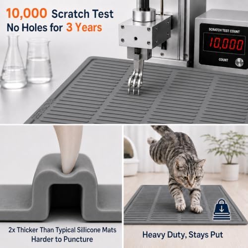 Heavy-Duty Cat Litter Mat: 10,000 Scratch Motions Tested - Image 3