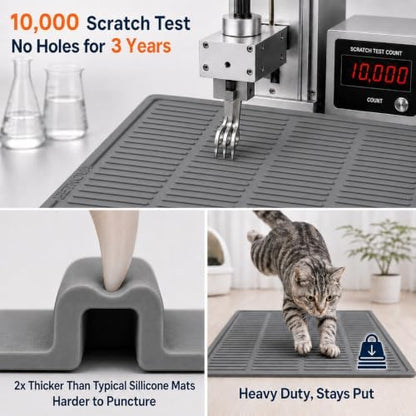 Heavy-Duty Cat Litter Mat: 10,000 Scratch Motions Tested - Image 3