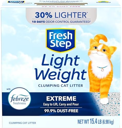 Fresh Step Clumping Cat Litter, Lightweight, Extreme, Long Lasting Odor Control Kitty Litter with Activated Charcoal, Low Dust Formula, 15.4 lb (Pack of 2) - Image 7
