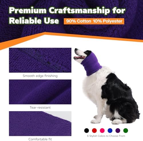 Dog & Cat Calming Band Cat Anxiety Relief Cover,Double Layer Thickened Pet Ears Elastic Neck Band Noise Cancelling Ear Muffs for Anxiety Relief/Noise Protection,Grooming,Thunder,Fireworks - Image 4