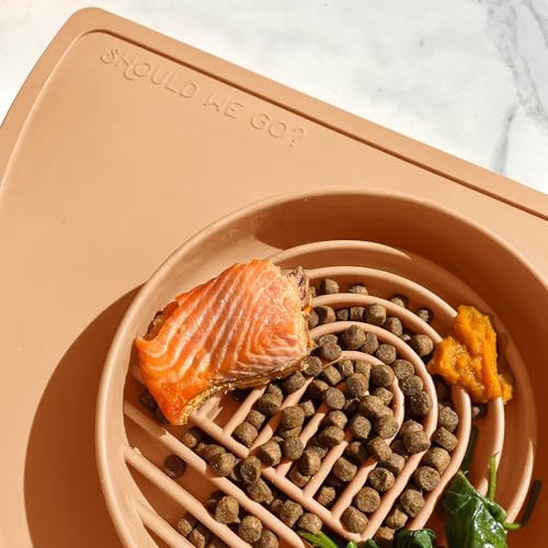 Slow Feeder Dog Bowl - Silicone Dog Bowl, Medium, 7.5" x 1.5" - Terracotta - Image 5
