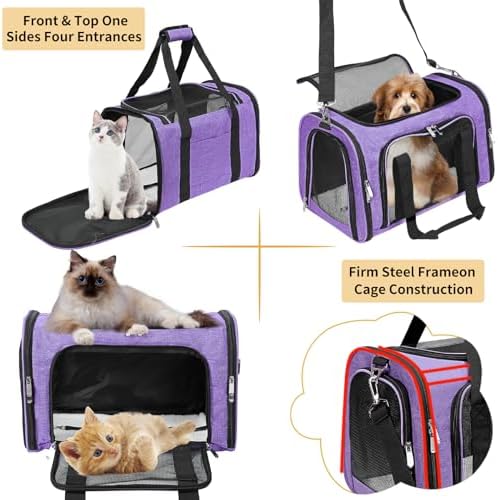 Soft-Sided Cat/Dog/Pet Carrier, Collapsible Pets Travel Carriers - Image 5
