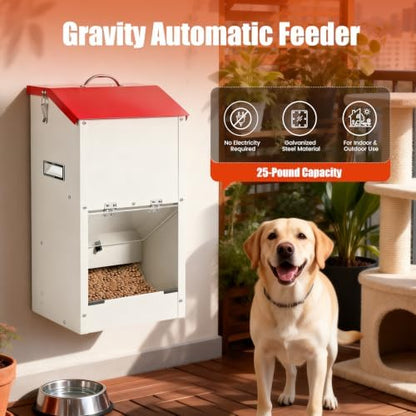 25lbs Automatic Dog Feeder Large Breed Gravity Dog Food Dispenser - Image 6