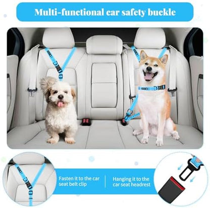 Heavy Duty Multifunctional Adjustable Hands Free Dog Leash - Reflective Stitches, Car Safety Buckle, Waist Leash for Dog Walking, Running, Hiking - 5-7FT - Image 5