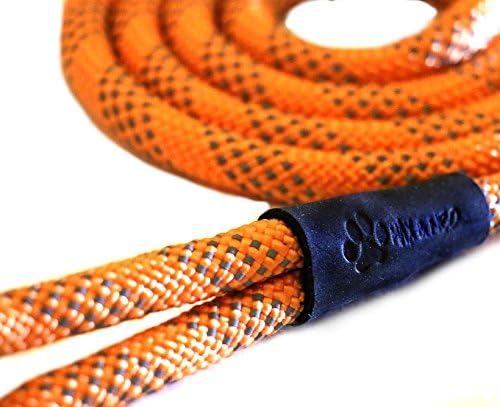 Max and Neo Rope Leash Reflective - 6 FT x 1/2" (Orange, Donates to Dog Rescue) - Image 3