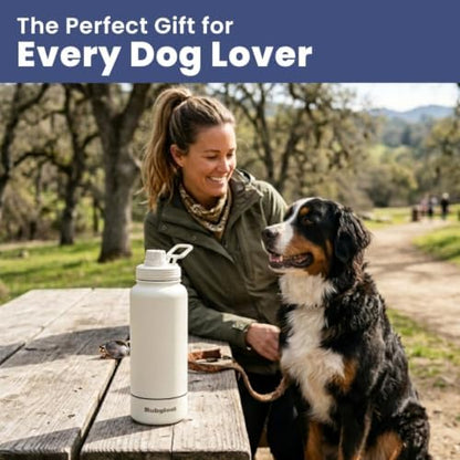 Rubyloo Dog Water Bottle with Detachable Bowl for Dog Lovers, Solid Cream - Image 6