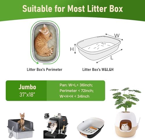 ZOMISIA Cat Litter Box Liners Large - 40 Count 37" x 18" Jumbo Litter Bags - Image 5