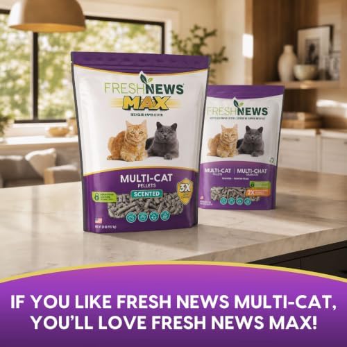 Fresh News MAX Scented Multi-Cat Litter, Non-Clumping, 20 lb - Image 7