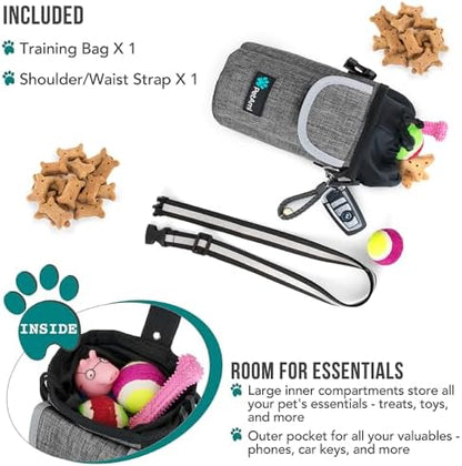 PetAmi Dog Treat Pouch, Large Hands-Free Training Bag, Gray - Image 2