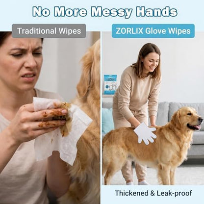60Pcs Hypoallergenic Pet Glove Wipes for Dogs & Cats - Image 5