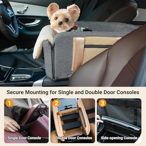 Center Console Dog Car Seat for Dogs to 18lbs,Fits Cars,Trucks - Image 6