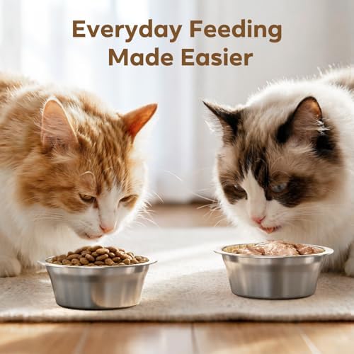 600 Pack Disposable Cat Bowl Liners with 2 Stainless Steel Bowls - Image 7