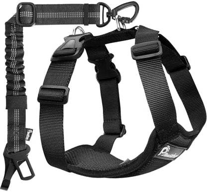 Pawaboo Dog Seat Belt Harness for Car, Seatbelt Harness with 2 in 1 Buckle by Pawaboo