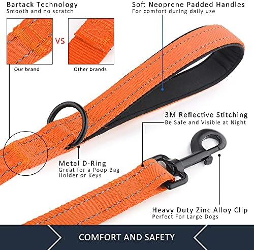 Plutus Pet Double Handle Dog Leash, 4 FT Long, for Medium Large Dogs - Image 4