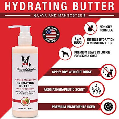 Warren London 8oz Butter Combo - Premium Dog Shampoo & Conditioner - Exfoliating Wash with Fragrant Leave in Conditioner - Detangler and Coat Moisturizer - Milk & Honey w/Guava & Mango - Image 3