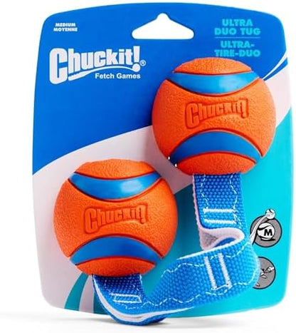 Chuckit! Ultra Duo Tug Dog Toy, Medium 2.5in, Orange and Blue, 20-60lbs - Image 4