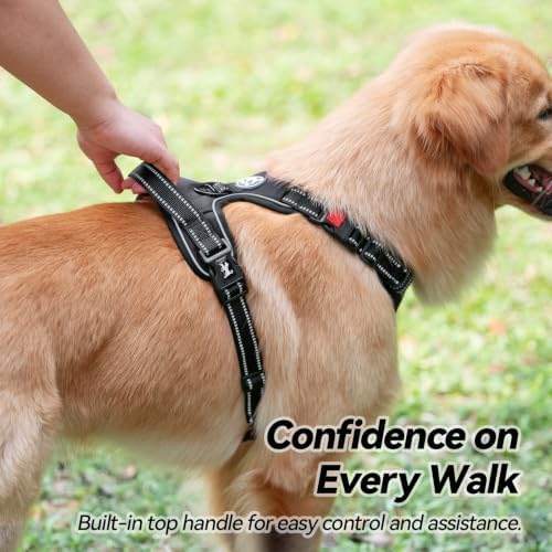 PoyPet No Pull Dog Harness Medium with Front Clip & Neck Release Buckle - Image 6