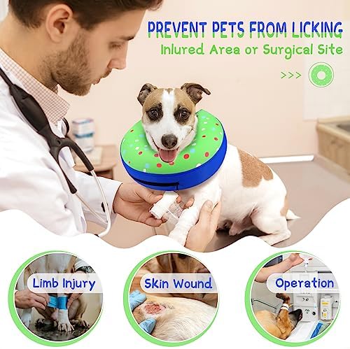 Supet Inflatable Dog Cone Collar Alternative After Surgery, Dog Neck Donut Collar Recovery E Collar, Soft Pet Cone for Small Medium Large Dogs - Image 2