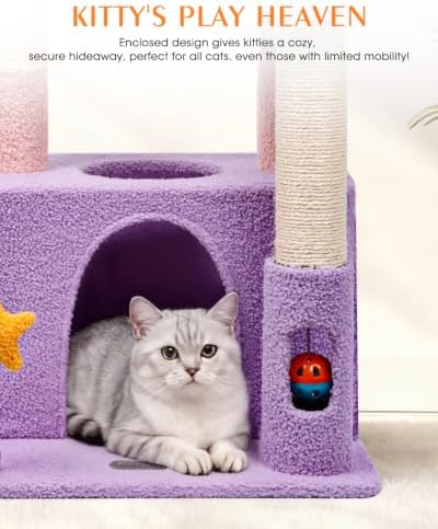 Small Cat Tree, Compact 30" Cat Tower for Indoor Kittens - Image 4