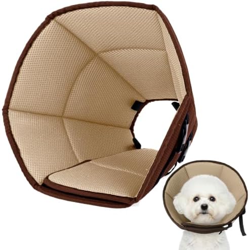 Allroaring Soft Dog Recovery Cone Adjustable Stop Licking Wounds Brown S by Allroaring
