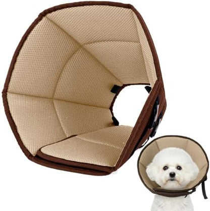 Allroaring Soft Dog Recovery Cone Adjustable Stop Licking Wounds Brown S by Allroaring
