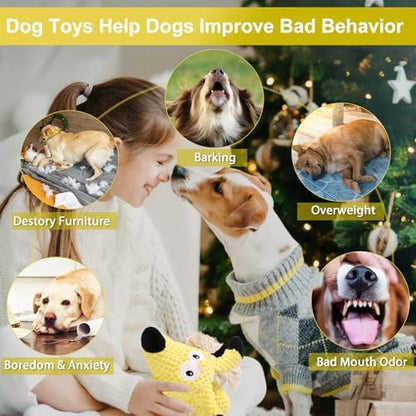 Letsmeet Squeaky Plush Dog Toys - Rope-Designed Interactive Dog Chew Toy for Large Dogs, Puppy Toys for Tug of War, Durable Pet Toys for Dogs - Image 6