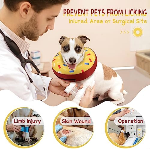 Supet Inflatable Dog Cone Collar for Small Dogs Puppies Cats, Soft Dog Cone Alternative After Surgery for Puppies Cats to Stop Licking - Image 2