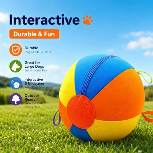 Herding Ball for Dogs, 17.6" Outdoor Exercise Toy for Small & Medium Dogs - Image 2