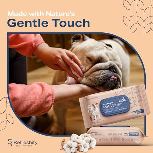 REFRESHIFY Dog Wipes for Paws and Butt - Plant Based Unscented (Pack of 400) - Pet Wipes for Dogs and Cats - Deodorizing Non Toxic Dog Wipes, +12 Additional Travel Wipes - Image 6