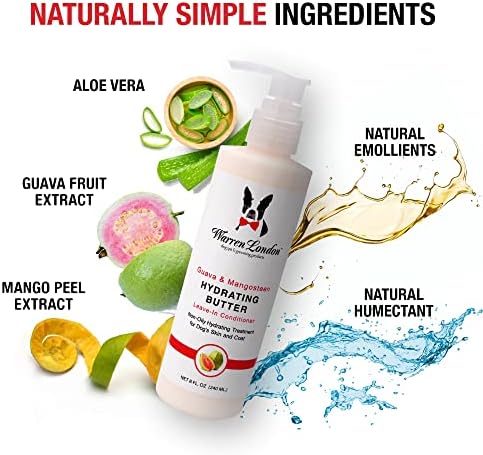 Warren London 8oz Butter Combo - Premium Dog Shampoo & Conditioner - Exfoliating Wash with Fragrant Leave in Conditioner - Detangler and Coat Moisturizer - Milk & Honey w/Guava & Mango - Image 6