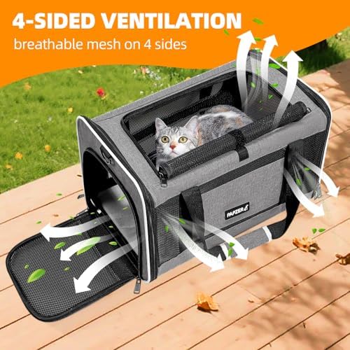 Cat Carrier Soft-Sided Travel Bag for Medium to Large Cat Over 15lbs - Image 3