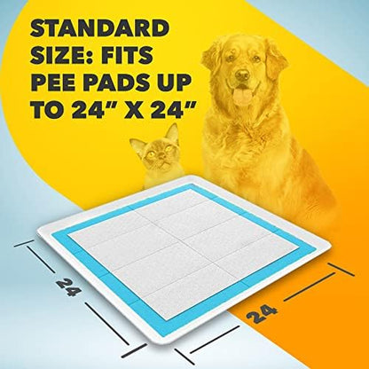 Dog Pee Pad Holder - Fits Up to 24” x 24” Pee Pad - 1 Pack - White - Image 3
