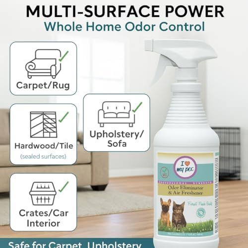 I Love My Pet Odor Eliminator Spray, Large 32 oz, Forest Fresh Scent - Image 6