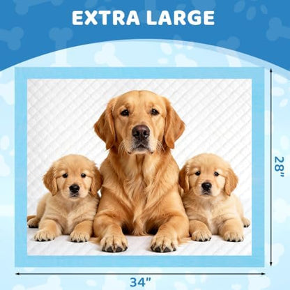 80 Count X-Large Puppy Pads, 28 x 34 in Heavy Duty Dog Pee Pads, Leak-Proof - Image 5