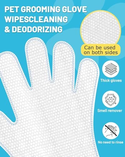 Dog Glove Wipes for Paws, Butt, Ears & Eyes, Pet Cleaning Wipes - Image 5