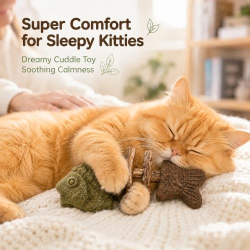 Silvervine Cat Toy Catnip Chew Stick for Indoor Kitten Teething Cleaning Dental Care Natural Comfort Adult Gatos Set to Play Alone Blend Fishing Aesthetic Fish Bone Shape - Image 3