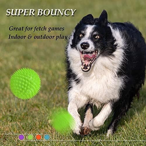 4.5”Dog Balls Squeaky Dogs Toys for Medium Large Dog Toys for Aggressive Chewers Spiky Ball Big Outdoor Chew Dogs Toys - Image 6