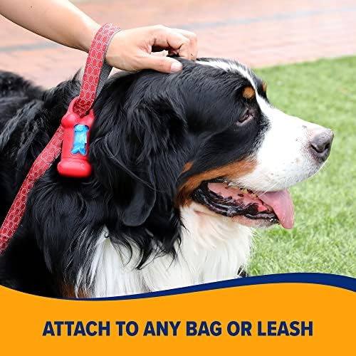Arm & Hammer Dog Bone Shape Poop Bag Dispenser With 30 Count Dog Poop Bags With Activated Baking Soda; 9 x 14 Inches; Assorted Colors (Pack of 2) - Image 2