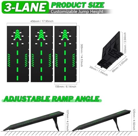 RC Jump Ramp Jumping Stunt, Detachable RC Training Takeoff Board Ramp Track for 1/12 1/14 1/16 1/18 1/24 Scale RC Car Monster Truck Buggy Off-Road Racing Games - Image 7