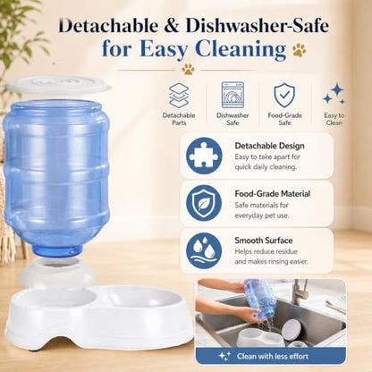Automatic Dog Feeders - 3 Gallon Capacity Gravity Food Dispenser for Large Dogs and Cats - Image 4