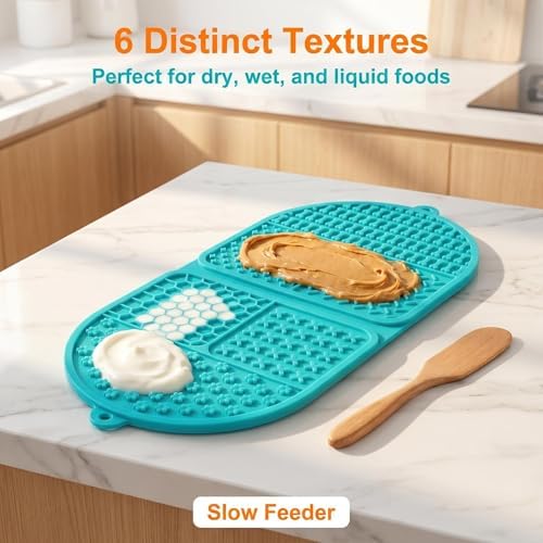 Dog Lick Mat Slow Feeder for Bathing & Grooming, 142 Suction Cups (Lake Blue) - Image 4