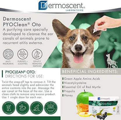 Dermoscent Pyoclean OTO Dog Ear Cleaner - Drops to Stop Head Shaking, Itchy & Waxy Ears - Non-Toxic - Ear Cleaning Solution for Dogs - Image 2