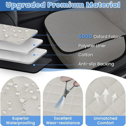 ELONGRIVER Dog Car Seat Covers, Waterproof Front Seat Cover - Image 3