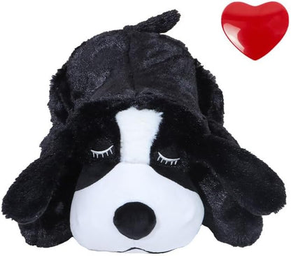 Heartbeat Puppy Toy for Dogs,Pet Anxiety Relief Sleep Aid Calming,Behavioral Training -Crate Training Essential，Black