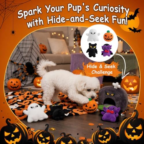 Hollypet Squeaky Hide and Seek Dog Toys for Small and Medium Dogs, Grave - Image 4