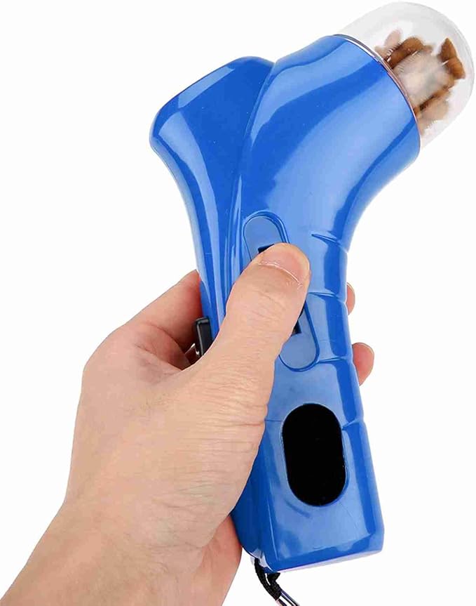 Automatic Pet Treat Launcher for Dogs & Cats - Interactive Food Dispenser Toy for Indoor/Outdoor Exercise & Training (Blue)
